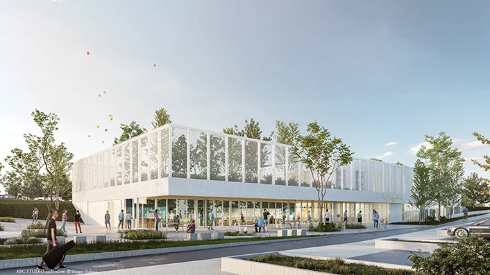 Perspective du projet de centre socioculturel de Borny